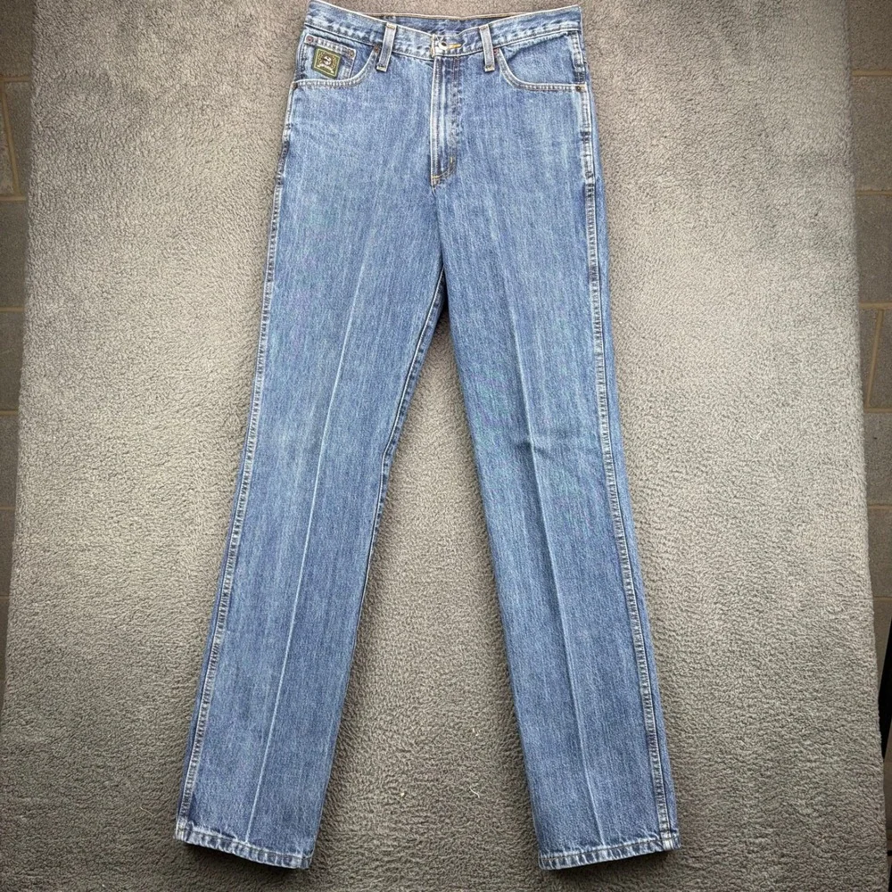 Cinch Mens Green‎ Label Denim Western Straight Leg Jeans 32x38 Made in Mexico